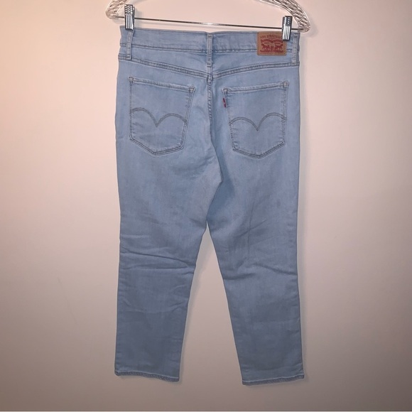 Levi's High Rise Straight Crop Jeans Blue 30 - Picture 2 of 11